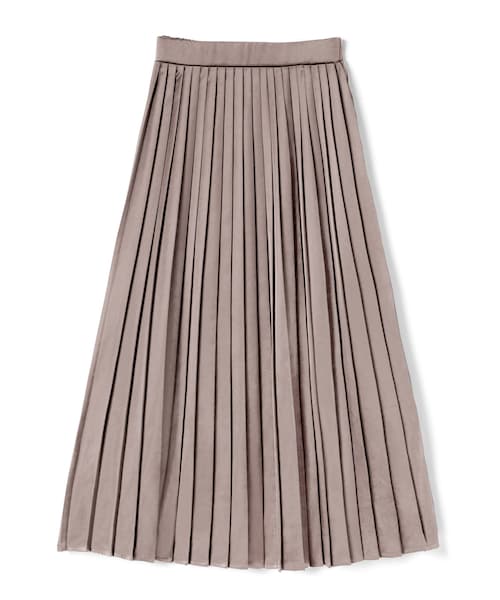 GRL（グレイル）の「サテンプリーツロングスカート（スカート・レディース・パープル/アイボリー/グレージュ・M）」の3枚目の写真