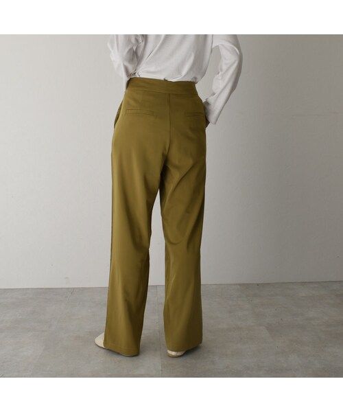 Lavish Gate（ラヴィッシュゲート）の「bottoms-02049　ウエストボタンデザイン　センタースリット パンツ　マスタード（その他パンツ・レディース・その他）」の5枚目の写真