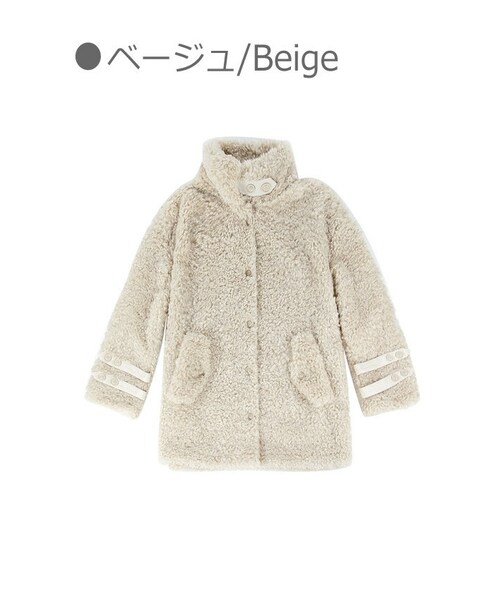 Bobon21(ボボンニジュウイチ)の「BIGシルエットボアライダースジャケット-全2色-(ライダースジャケット・レディース・グリーン/ベージュ・Free)」の2枚目の写真