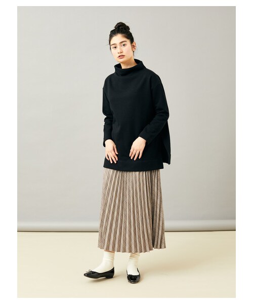 earth music&ecology(アースミュージックアンドエコロジー)の「チェックプリーツスカート(スカート・ブラック/ブラウン/チェックネイビー/チェックブラウン/チェックベージュ/チェックブラック・F)」の2枚目の写真