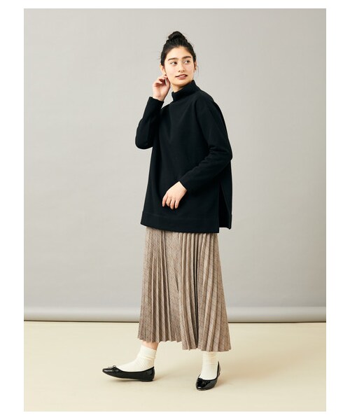 earth music&ecology(アースミュージックアンドエコロジー)の「チェックプリーツスカート(スカート・ブラック/ブラウン/チェックネイビー/チェックブラウン/チェックベージュ/チェックブラック・F)」の3枚目の写真