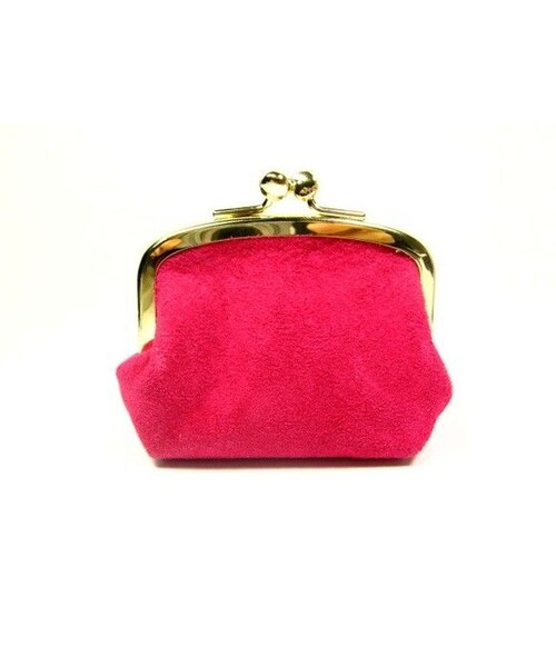 handmade round オルテガレザーコインケース(ピンク) 