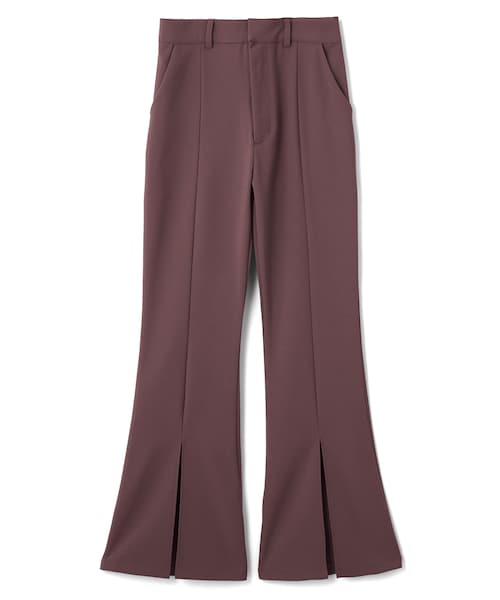 GRL（グレイル）の「センター切り替えスリットフレアパンツ（その他パンツ・レディース・オリーブ/モカ/パープル/グリーン/オフホワイト/ピンク/ダークピンク/ピスタチオ/ラベンダー/くすみブルー/アイボリー/グレージュ/ブラック・S）」の5枚目の写真