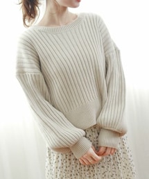 Crisp | 2wayリボンリブニット[c1k2680](ニット/セーター)