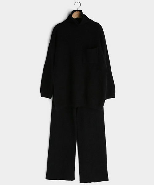 DHOLIC（ディーホリック）の「ポケットルーズニット&パンツSET（ニット/セーター・レディース・ブラウン/ブラック・FREE）」の2枚目の写真