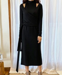 DHOLIC | ハーフネックラップワンピース(ワンピース)