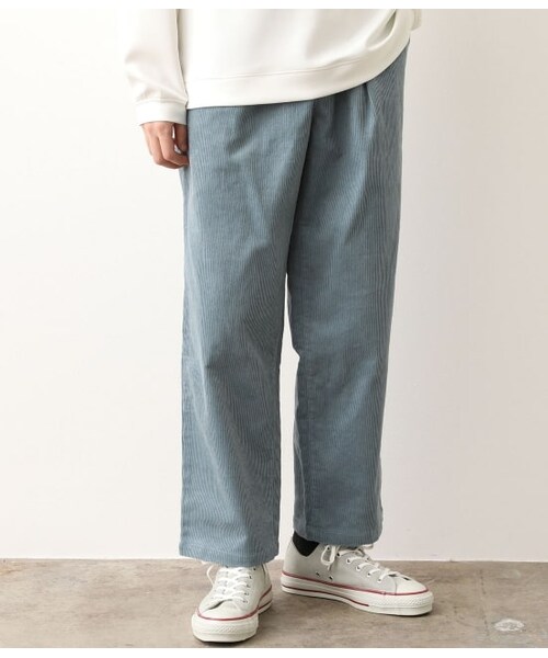JUNRED（ジュンレッド）の「スプリングカラーコーデュロイワイド（パンツ・メンズ・サックス/ホワイト・S/L/M）」の2枚目の写真