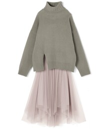 GRL | タートルネックニット×チュールスカートセットアップ(セットアップ)