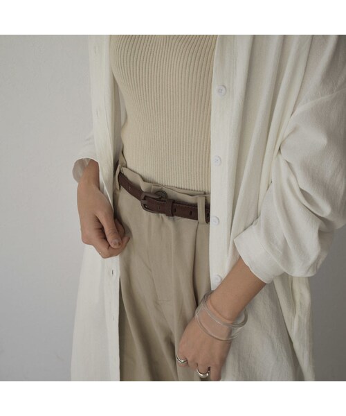 Lavish Gate(ラヴィッシュゲート)の「mb-belt-02034 エコスエード 細ベルト ブラック ブラウン(ベルト・レディース・その他)」の4枚目の写真