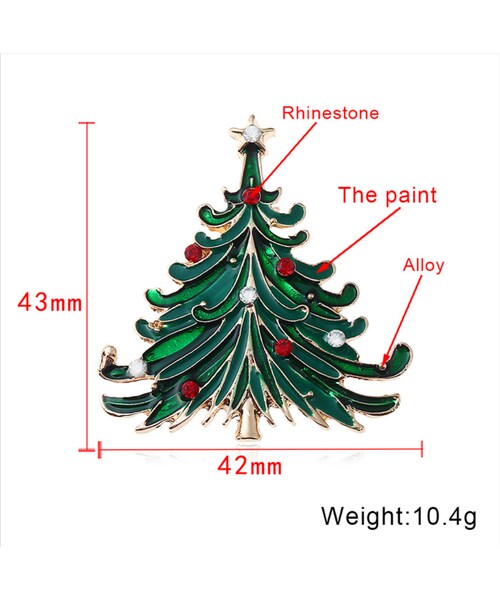 no brand（ノーブランド）の「クリスマス2019 聖夜のクリスマスツリー(ステンドガラス風)型ブローチ ドレスコートジュエリー 安全ピン