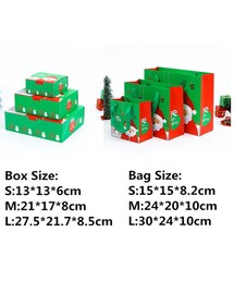 [全3サイズ]クリスマス2019 ギフトボックス・バッグ セット ビッグ big プレゼントセット デコレーション