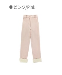 Bobon21 | ボアロールアップストレートパンツ-全２色-(その他パンツ)