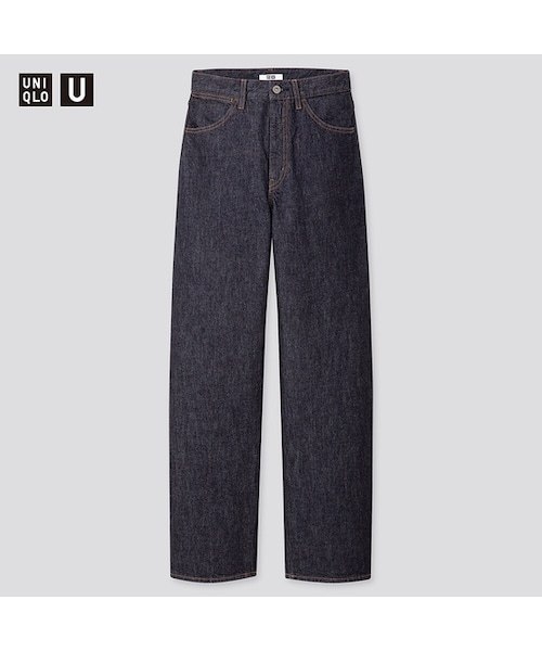 UNIQLO（ユニクロ）の「ワイドフィットカーブジーンズ（丈長め82cm）（デニムパンツ・レディース・WHITE 00/BLUE 63/BLUE 67/BLUE 68・30/32/25/36/21/34/24/29/28/23/26/27/22）」の4枚目の写真