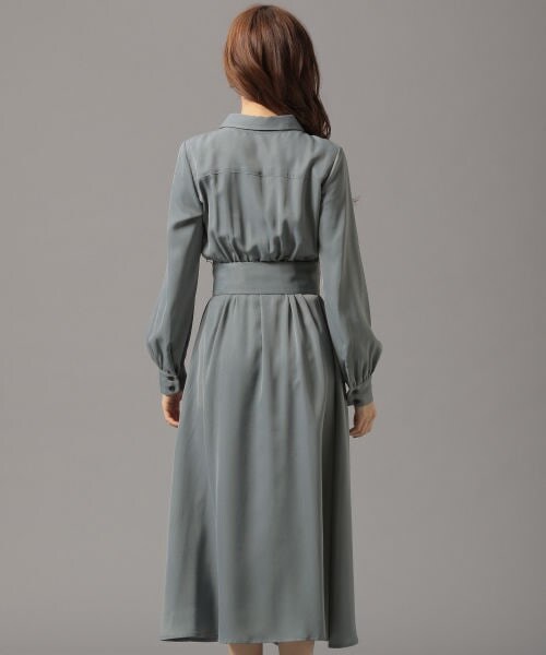 Andemiu（アンデミュウ）の「ピンタックシャツワンピース（ワンピース/ドレス・ベージュ/ライトグリーン/ブルー）」の14枚目の写真