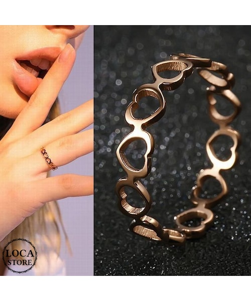 no brand（ノーブランド）の「ハート リング 韓国アクセサリー 金属