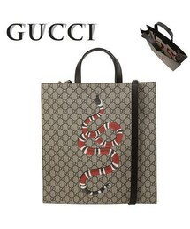 GUCCI | GUCCIグッチ450950★素敵！Bengal Tiger GG Supreme Large Tote w/Strap  のコピー (トートバッグ)