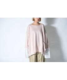 my beautiful landlet | My Beautiful Landlet ストライプ切替カットオフスウェット(スウェット)