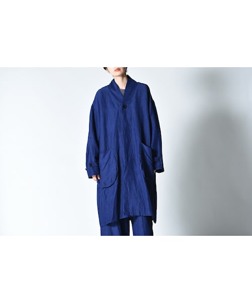 VOAAOV（ヴォアーブ）の「VOAAOV リネンレーヨンビッグコート（その他アウター・レディース・ブラック/ホワイト/ベージュ・1）」の2枚目の写真