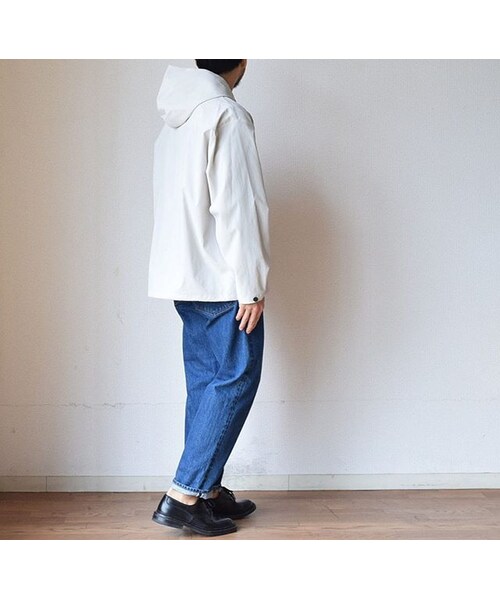 STILL BY HAND（スティルバイハンド）の「【シーズンレスで使えるシャツパーカー！】STILL BY HAND スティルバインド 撥水ポリエステル プルオーバー パーカー ライトグレー/ブリック（マウンテンパーカー・メンズ・その他）」の6枚目の写真