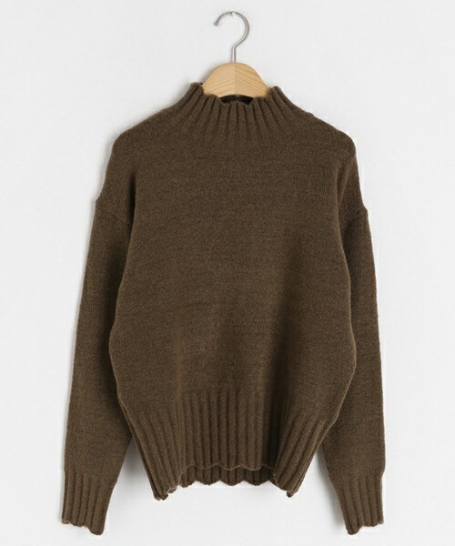 DHOLIC（ディーホリック）の「スカラップハイネックニット（ニット/セーター・レディース・グリーン/ホワイト/ピンク/ブルー/ベージュ/ブラウン・FREE）」の3枚目の写真