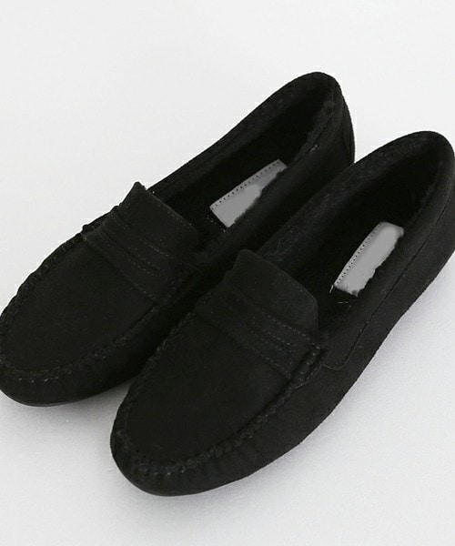 DHOLIC（ディーホリック）の「ファーライナースエード調ローファー（ローファー・レディース・ブラウン/その他/ブラック/グレー・225/230/235/240/245/250）」の2枚目の写真