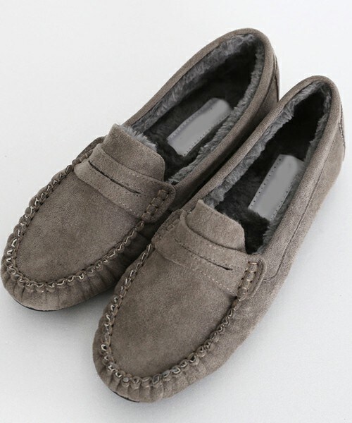 DHOLIC（ディーホリック）の「ファーライナースエード調ローファー（ローファー・レディース・ブラウン/その他/ブラック/グレー・225/230/235/240/245/250）」の3枚目の写真