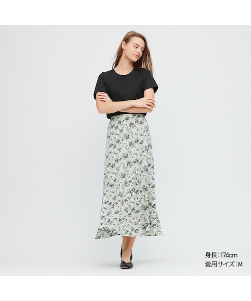 UNIQLO（ユニクロ）の「スーピマコットンクルーネックT（半袖）（Tシャツ/カットソー・レディース・LIGHT GREEN 50/GREEN 55/RED 13/BLACK 09/BEIGE 31/NAVY 69/WHITE 00/LIGHT ORANGE 21/YELLOW 44/NATURAL 30・M/3XL/S/XS/XXL/L/XL）」の3枚目の写真