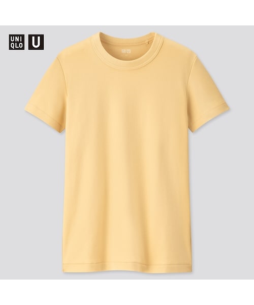 UNIQLO（ユニクロ）の「クルーネックT（半袖）（Tシャツ/カットソー・レディース・BLUE 65/BEIGE 32/WHITE 00/PINK 10/OLIVE 56/YELLOW 41/BLACK 09/LIGHT GREEN 50/BEIGE 31/LIGHT GRAY 02/DARK GRAY 08/CREAM 40/ORANGE 22・XL/3XL/L/S/XXL/XS/M）」の8枚目の写真