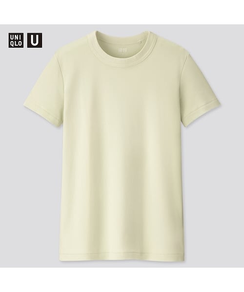 UNIQLO（ユニクロ）の「クルーネックT（半袖）（Tシャツ/カットソー・レディース・BLUE 65/BEIGE 32/WHITE 00/PINK 10/OLIVE 56/YELLOW 41/BLACK 09/LIGHT GREEN 50/BEIGE 31/LIGHT GRAY 02/DARK GRAY 08/CREAM 40/ORANGE 22・XL/3XL/L/S/XXL/XS/M）」の10枚目の写真