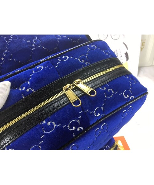 GUCCI（グッチ）の「GUCCIグッチ574942　GGパターン ベルベット スモール バックパック  のコピー（バックパック/リュック・レディース・その他）」の7枚目の写真