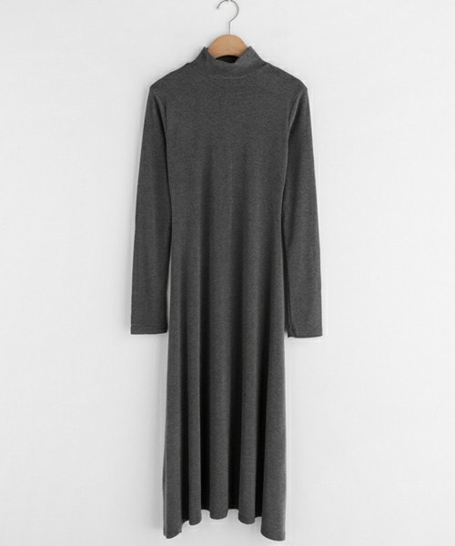 DHOLIC(ディーホリック)の「ハーフネックフレアワンピース(ワンピース・レディース・ブラック/ブルー/グレー・FREE)」の2枚目の写真