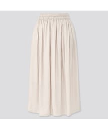 UNIQLO | ドレープギャザーロングスカート（丈短め76～80cm）(スカート)