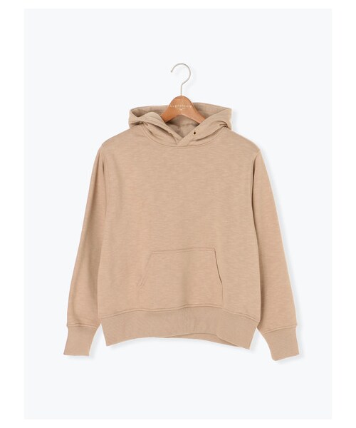 Lugnoncure（ルノンキュール）の「スラブ裏起毛フーディー LS（トップス・オフホワイト/ブラック/ベージュ/カーキ・F）」の10枚目の写真