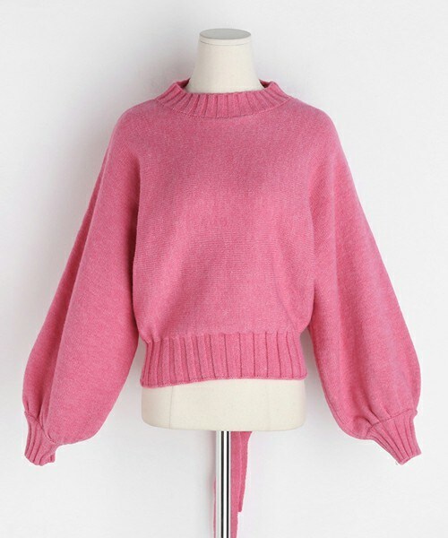 DHOLIC（ディーホリック）の「リボンパフスリーブニット（ニット/セーター・レディース・グリーン/ホワイト/イエロー/ピンク・FREE）」の4枚目の写真