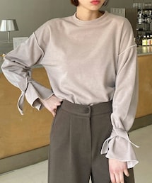 DHOLIC | スリーブリボンTシャツ(Tシャツ/カットソー)