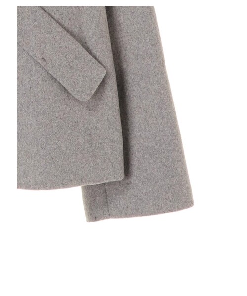 earth music&ecology（アースミュージックアンドエコロジー）の「・ファーティペット付ショートコート（ジャケット/アウター・杢グレー・S/M/L）」の5枚目の写真