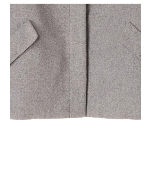 earth music&ecology（アースミュージックアンドエコロジー）の「・ファーティペット付ショートコート（ジャケット/アウター・杢グレー・S/M/L）」の6枚目の写真