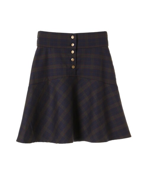 earth music&ecology(アースミュージックアンドエコロジー)の「ラッフルミニチェックスカート(スカート・ベージュ/ネイビー・S/M)」の15枚目の写真
