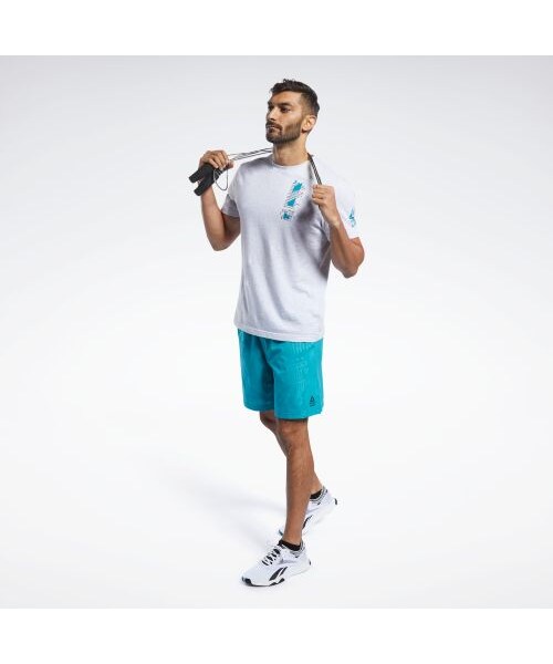 Reebok（リーボック）の「リーボック CrossFit ゲット アウト イン フロント Tシャツ / Reebok CrossFit Get Out in Front Tee（トップス・ライトグレイヘザー(FK4329)/ブラック(FK4330)・XS/S/M/L）」の2枚目の写真