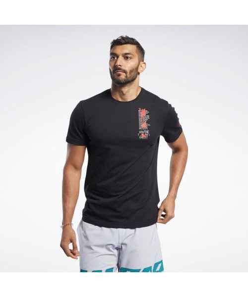 Reebok（リーボック）の「リーボック CrossFit ゲット アウト イン フロント Tシャツ / Reebok CrossFit Get Out in Front Tee（トップス・ライトグレイヘザー(FK4329)/ブラック(FK4330)・XS/S/M/L）」の9枚目の写真