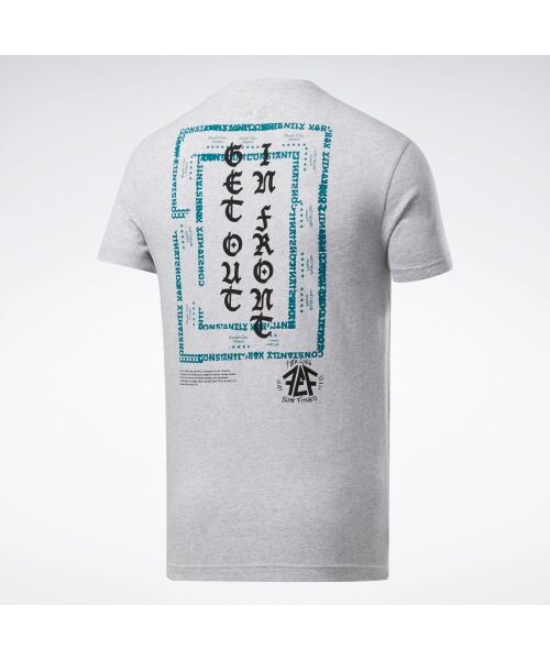 Reebok（リーボック）の「リーボック CrossFit ゲット アウト イン フロント Tシャツ / Reebok CrossFit Get Out in Front Tee（トップス・ライトグレイヘザー(FK4329)/ブラック(FK4330)・XS/S/M/L）」の5枚目の写真