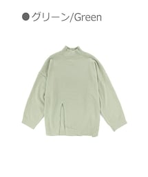 Bobon21 | ラメ入りサイドスリットニットトップス-全２色-(ニット/セーター)