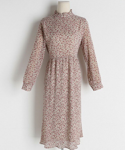 DHOLIC（ディーホリック）の「小花柄プリーツワンピース（ワンピース・レディース・ブルー/ブラック/ホワイト・FREE）」の2枚目の写真