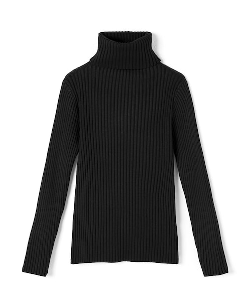 GRL（グレイル）の「タートルネックリブニットトップス（ニット/セーター・レディース・オフホワイト/ブラック・M）」の2枚目の写真