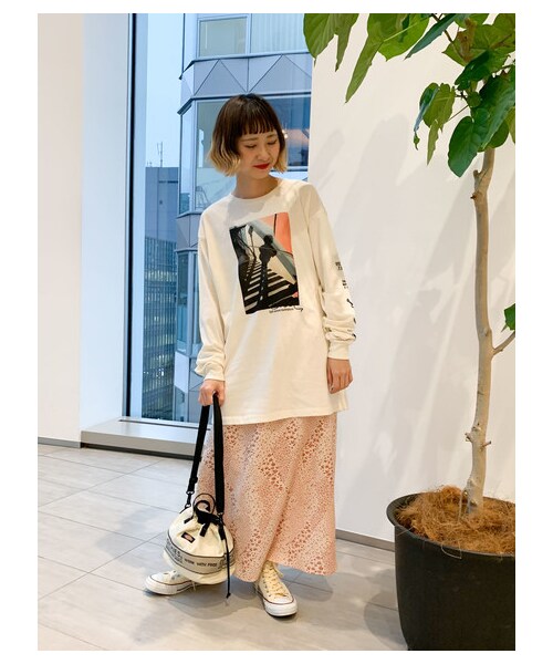 E hyphen world gallery(イーハイフンワールドギャラリー)の「【先行予約】花柄ジョーゼットスカート(スカート・オフホワイト/レッド/ライトグリーン・F)」の14枚目の写真