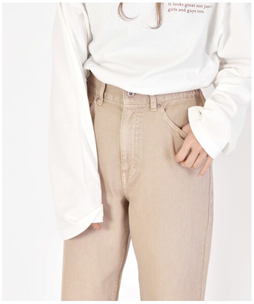 w closet(ダブルクローゼット)の「後ろレースUP裾スリットパンツ(パンツ・レディース・ブリーチ/ブルー/Lベージュ・FREE/M/L)」の20枚目の写真