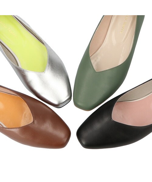 ORiental TRaffic（オリエンタルトラフィック）の「Vカットフラットパンプス（シューズ・レディース・ブラック/ブラウン/グリーン/シルバー・33/34/35/36/37/38/39/40/41/42/43）」の11枚目の写真