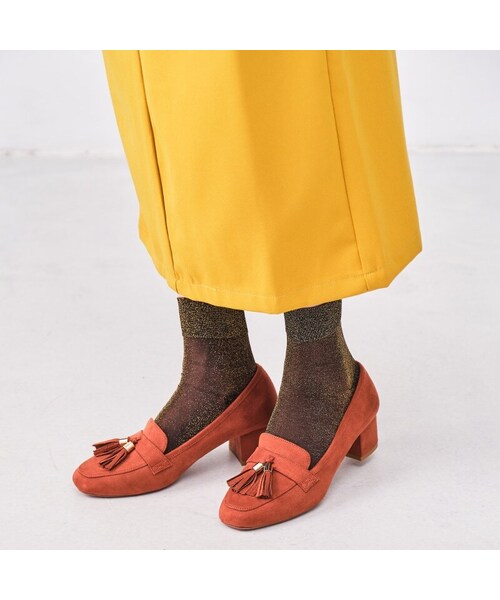 ORiental TRaffic(オリエンタルトラフィック)の「タッセルローファーパンプス(シューズ・レディース・ブラック/キャメル/グリーン/グレー・33/34/35/36/37/38/39/40/41/42/43)」の14枚目の写真