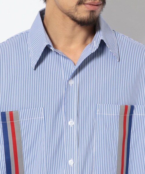 FR(13)NDS(フレンズ)の「FR(13)NDS /フレンズ/ライン切り替えシャツ(トップス・メンズ・WHITE/BLUE・F)」の4枚目の写真