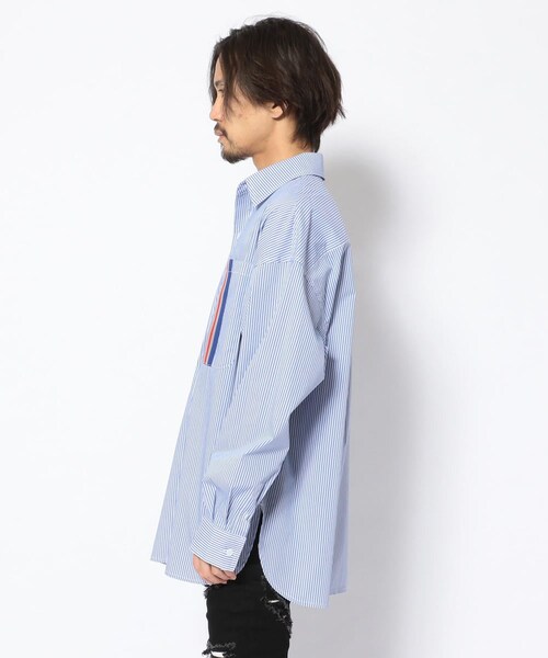 FR(13)NDS(フレンズ)の「FR(13)NDS /フレンズ/ライン切り替えシャツ(トップス・メンズ・WHITE/BLUE・F)」の2枚目の写真